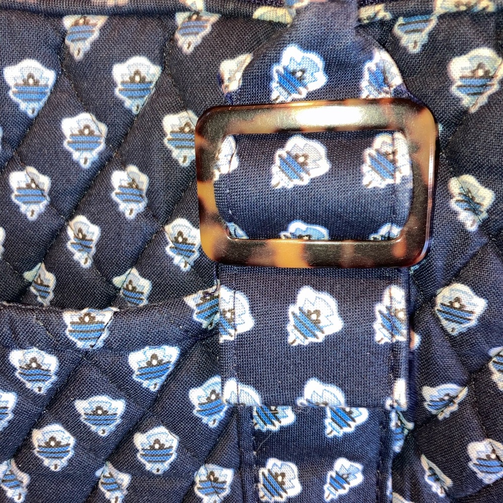 Vera Bradley Seaport Zip Top Double Top Handle Handbag Satchel Purse - Picture 3 of 5